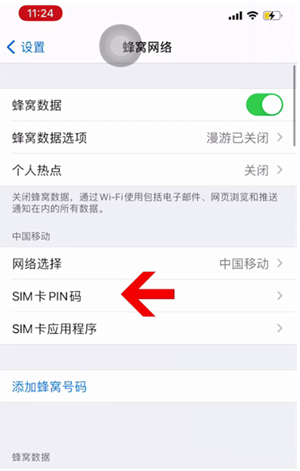 谷城苹果14维修网分享如何给iPhone14的SIM卡设置密码 